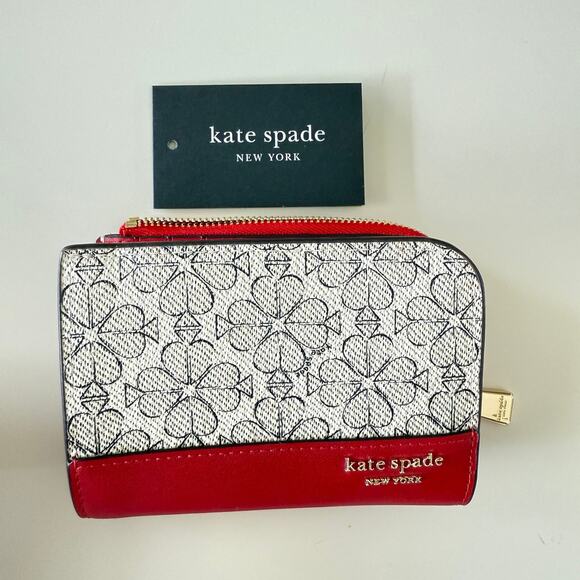 Last 1‼️Kate Spade KJ646 Spade Flower Small Compact Wallet - Picture 3 of 16